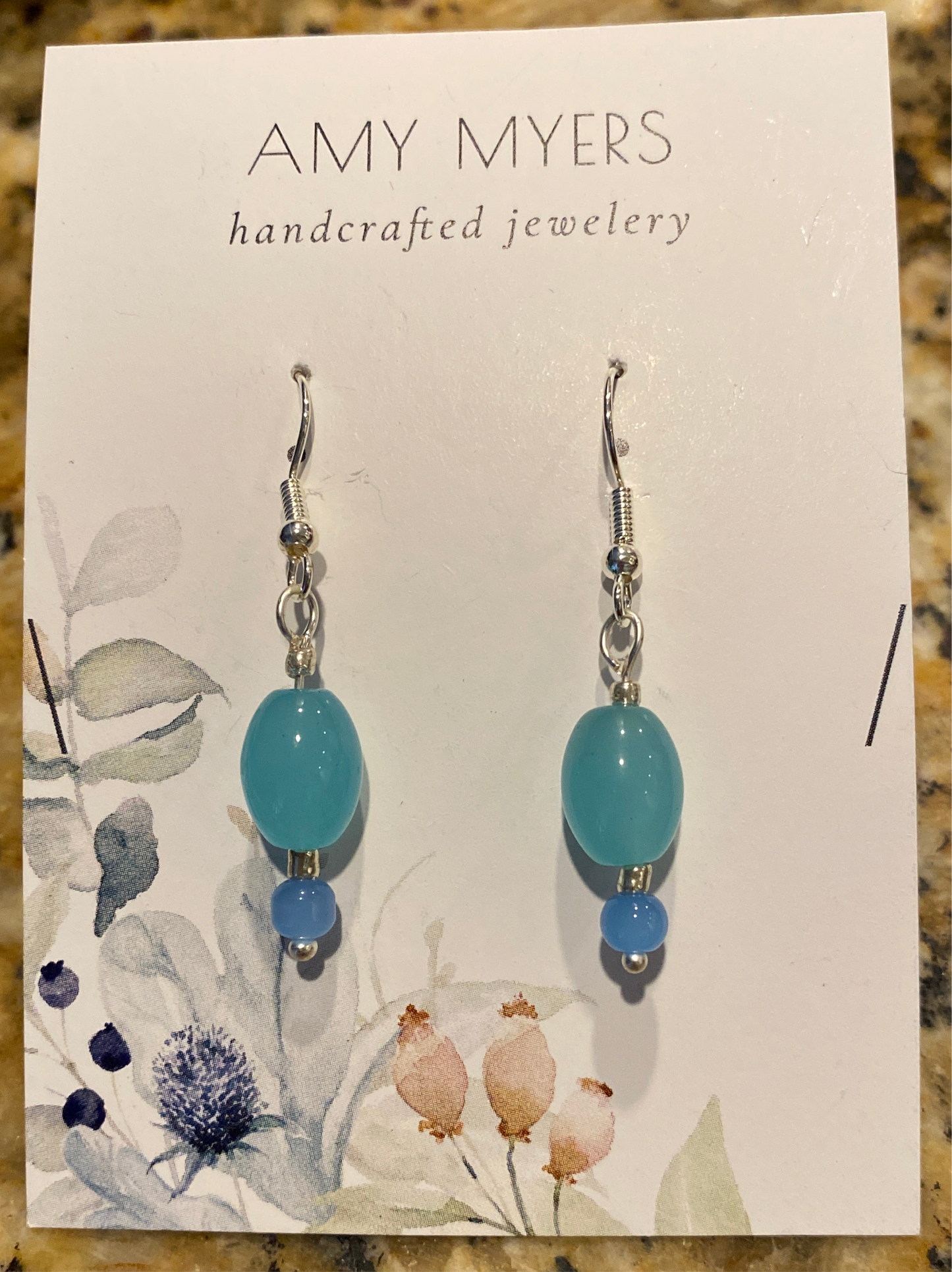 Aqua Drop Earrings