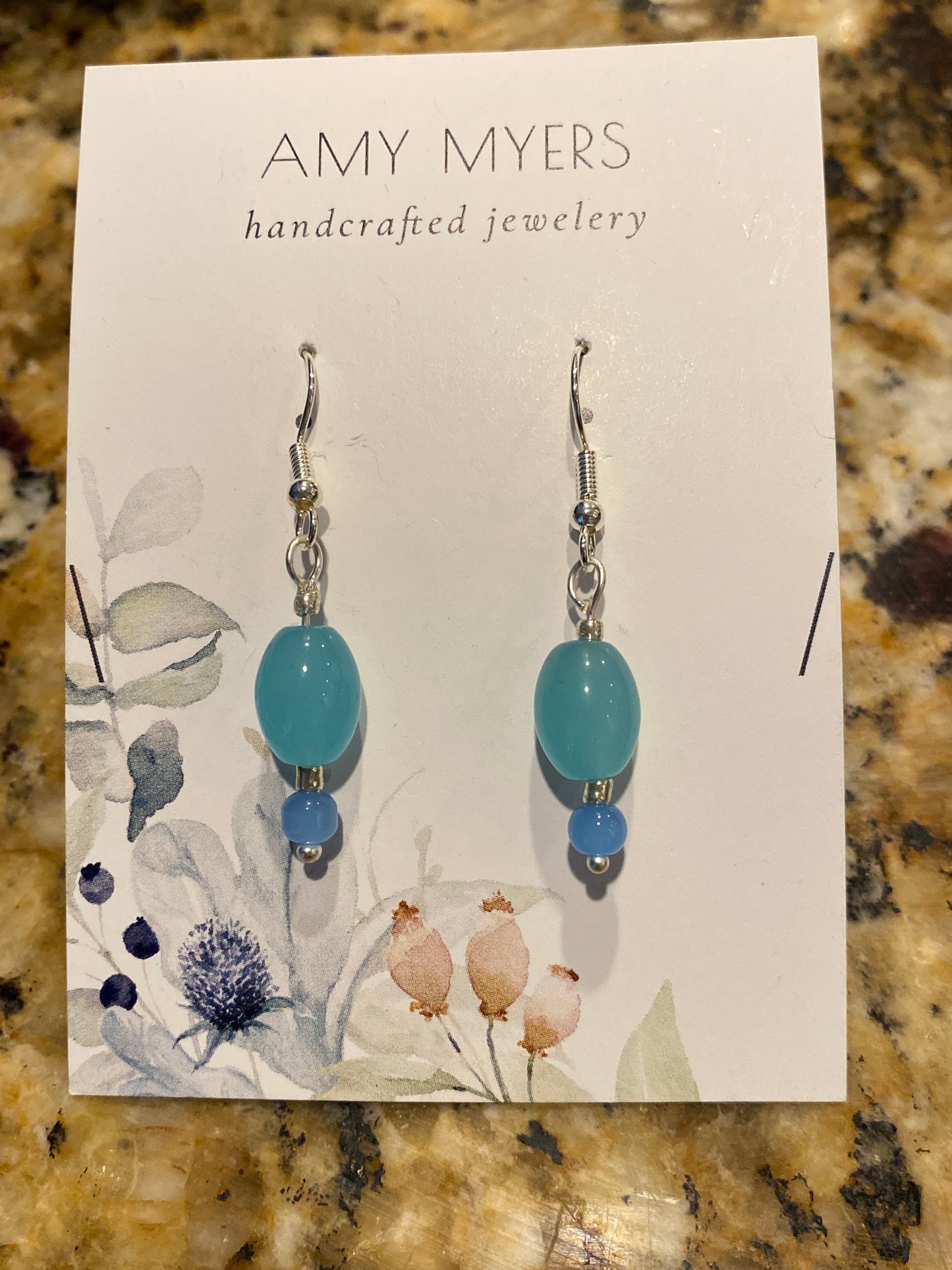 Aqua Drop Earrings